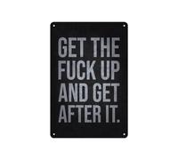 HUJWLBWF Inspirational Metal Sign Life Gets Better By Change Motivational Quote Vintage Wall-Art for Home Office Gym Cafe Decor 8 X 12 in