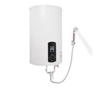 HuKaiL Calentador de agua eléctrico, 2000 W, LED, montaje en pared, color | Depósito de 35 L, ajustable a 35 - 75 °C - Incluye set de ducha, IPX4, protección contra sobrecalentamiento y calentamiento