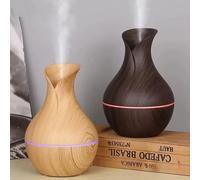 Humidificador de aire de 200ml, difusor de aceites esenciales, generador de niebla USB, Mini Humidificador con luz colorida para el hogar, oficina y coche light wood grain