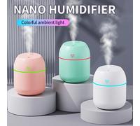 Humidificador de aire usb con gran cantidad de niebla, humidificador de escritorio pequeño, máquina de aromatización inteligente para el hogar y el coche, 220ML verde