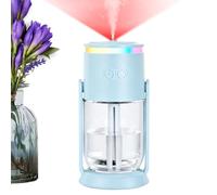 Humidificador de escritorio de 280 ml, recargable por USB, LED, proyector | Humidificador giratorio para coche, decoración del hogar para mesita de noche, escritorio, oficina, hogar, sala de estar