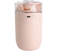 Humidificador de oficina portátil 0.5L Dual para el modo de niebla Oficina | Luz ambiental de 7 colores, ionizador de piedra de sal, alimentado por USB, tanque de 0,5 L, uso de oficina en casa en coche