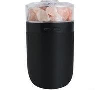 Humidificador de oficina portátil 0.5L Dual para niebla Modo Oficina | Luz ambiental de 7 colores, ionizador de piedra de sal, alimentado por USB, tanque de 0,5 L, uso de oficina en casa en coche