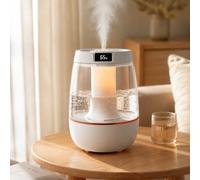 Humidificador - Humidificador de apagado automático sin agua y tanque grande para el hogar, humidificador de niebla fría ultra silencioso con humidificadores de luz nocturna,