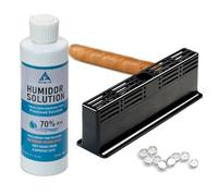 Humidificador para humidor de puros,Kit Humidor Solutions & Humidificador de puros,7 oz Solución Humidor puros-Mantiene 70% RH,3-vías Sistema Humidificación para 1-100 puros,Humidistato para Cigarro