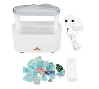 Humidificador Rain Cloud y Difusor de Aromaterapia, Luz Nocturna por Goteo de Agua de 250 ml con Temporizador, Sonidos de Lluvia Realistas, Apagado Automático, para Dormitorio,