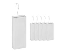 Humidificador Relaxdays para radiadores, set de 6, evaporador de agua, colgable, cerámica, blanco