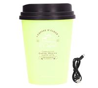 Humidificador USB, taza de café de 300 ml Humidificadores de niebla fría Pulverizador de hidratos de apagado automático de bajo ruido Mini difusor portátil compacto y liviano con (Verde)