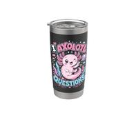 Humor I Axolotl cuestiona al lindo amante del axolotl divertido Vaso térmico de acero inoxidable de doble pared