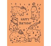 Humor Us Greeting Cards: Birthday - Happy Birthday (Capybaras) (Pack of 6)