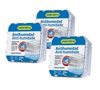 HUMYDRY - Aparato Compact 250g - Pack de 3 Deshumidificadores Antihumedad sin Electricidad - Absorben la Humedad y Reducen Olores - Ideal para Armarios y Estancias hasta 8 m²