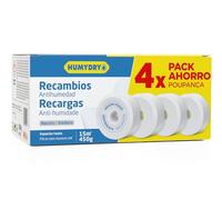 HUMYDRY - Pack 4 Recambios Antihumedad en Tableta 450g - Absorbe la Humedad, Evita Olores y Manchas - Compatible con Deshumidificadores Humydry Magnum 1Kg y Smart - Aroma Neutro - Capacidad 15m2