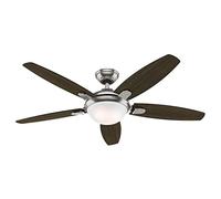 Hunter 132 cm | 52” Ventilador de Techo Contempo Níquel Cepillado con Kit de Luz y Mando a Distancia, 50612
