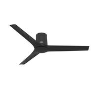 Hunter Fan Company 52693 - Ventilador de techo de 132 cm / 52 pulgadas Athens mate negro con mando a distancia de mano, operación de verano/invierno, modelo 52693