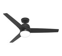 Hunter Ventilador de techo exterior Seawave negro con luz