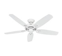 Hunter 132 cm | 52” Ventilador de Techo Builder Elite Blanco Nieve con Cadena, 50565