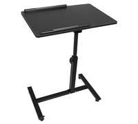 Huole Bureau Gaming, Mesa auxiliar ligera, de cama médica, escritorio de ordenador, sofá para ordenador portátil, altura plegable con 4 ruedas, 70 x 44 x 95 cm, color negro