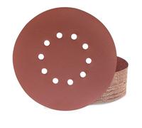 Huopueit 40 Piezas Discos de Lija 225 mm 10 Agujeros Grano 240 Papel de Lija Redondas para Lijadora de Cuello Largo Lijadora de Paredes y Techos