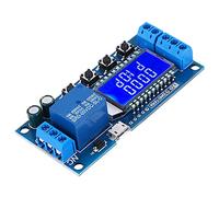 HURRISE Módulo de Relé de Retardo con Pantalla LCD de 5V 12V 24V y | Temporización 0,01 s-9999 min, disparo alto-bajo, controla dispositivos de hasta 30 V 5 A
