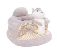 HUSHUI Asiento de Apoyo para bebé, Diseño Bonito de Dibujos Animados, Silla Infantil de Terciopelo Suave para Sentarse, para un Tiempo de Juego e Interacción Cómodos (Hámster gris)