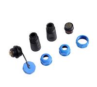 HUSHUI Conector de Enchufe de Aviación Resistente Al Agua SP21 IP68 2/3/4/5/7/9/12 Pines para Lámparas y Linternas de Exterior de Plástico de (12 pines)
