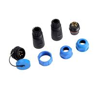 HUSHUI Conector de Enchufe de Aviación Resistente Al Agua SP21 IP68 2/3/4/5/7/9/12 Pines para Lámparas y Linternas de Exterior de Plástico de (5 pines)