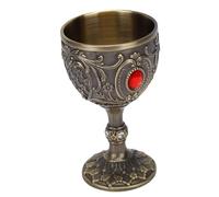 HUSHUI Copa Retro, Taza para Beber Vintage para Decoración del Banquete de Boda, Regalo, Aleación de Zinc Tallada a Mano, 1 Unidad