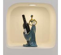 HUSHUI Estatua para Vino de Bailarina, Estante para Vino de Resina Sintética Pulida a Mano para Mostrador de Bar en el Hogar, Decoración Pequeña y Portátil, Regalo para Amigos (Roja)