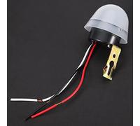 HUSHUI Interruptor Automático de Sensor de Fotocélula para Alumbrado público: Cubierta de Plástico Duradera, Diseño A Prueba de Lluvia, Fácil Instalación, 10 A CA/CC (12V)