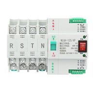 HUSHUI Interruptor de Transferencia Automática de Doble Potencia AC 400V 4P con Material Retardante de Llama para Instalación de Seguridad Eléctrica (80A)