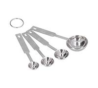 HUSHUI Juego de Cucharas Medidoras de Acero Inoxidable, Herramientas de Cocina Duraderas para Cocinar en Casa, 4 Tamaños de 1,25 a 15ML (4 juegos)