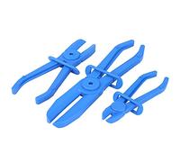 HUSHUI Juego de Herramientas de Abrazadera de Manguera Flexible de Plástico de 3 Piezas Ideal para Sujeción de Línea de Agua de de Freno Diseñado para Mecánica Durable Fácil Agarre Colorido (Azul)