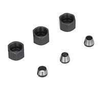 HUSHUI Kit de Adaptador de Pinza Enrutadora de 6 Uds de Alta Resistencia para Recortadoras y Herramientas de Grabado en Acero Al Carbono