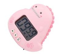HUSHUI Lindo Temporizador de Dinosaurio para Niños con Pantalla LCD Grande y Alarma Fuerte para Estudiar en Casa y Cocinar Temporizador para Niños (Rosa)