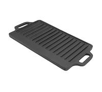HUSHUI Plancha para Parrilla de Hierro Fundido, Placa Teppanyaki Gruesa de Doble Cara para Barbacoa, Cocina Al Aire Libre, 1 Pieza (51x23CM)
