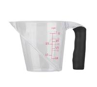 HUSHUI Taza Medidora de Plástico Resistente Al Calor en ángulo de 250 Ml para Hornear Bebidas para Cocinar - Diseño Ergonómico Transparente