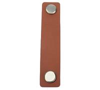 HUSHUI Tiradores de Cajones de Cuero PU Elegantes Manijas Anticolisión para Gabinetes, Bolsos y Cajones Hechos de Aleación de Zinc y Cuero Artificial 12,6 X 2,6 Cm 1 Pieza (Marrón)