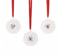 Hutschenreuther Colección de Navidad 2025 Mini Set de 3 Piezas Estrellas Juegos de Navidad Compuesto por 3 Mini Estrellas de 5 cm de diámetro avión/muñeca/muñeca con suéter
