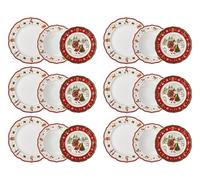 Hutschenreuther Happy Wintertime H. Wintertime Red - Juego de 18 piezas