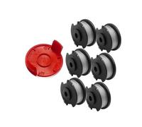 HUVNEXA Carrete de Hilo for desbrozadora para Einhell GE-CT 18/28 Li y | GE-CT 18/28 Li TC, 1,6 mm, 4,9 m, TLE-03 (7 carretes + 1 funda)