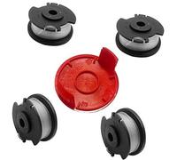 HUVNEXA Carrete de Repuesto for desbrozadora para Einhell GE-CT 18/28 Li | y GE-CT 18/28 Li TC, hilo de nailon de 1,6 mm y 4,9 m (4 carretes + 1 funda)