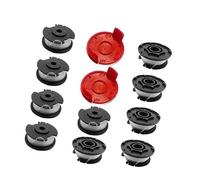 HUVNEXA Carrete de Repuesto for desbrozadora para Einhell GE-CT 18/28 Li | y GE-CT 18/28 Li TC, hilo de nailon de 1,6 mm y 4,9 m (10 carretes + 2 cubiertas)