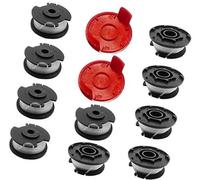 HUVNEXA Carrete de Repuesto for desbrozadora para Einhell GE-CT 18/28 Li | y GE-CT 18/28 Li TC, hilo de nailon de 1,6 mm y 4,9 m (10 carretes + 2 cubiertas)