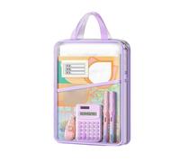 Huvqianu Bolsas Para Documentos A4 - Portadocumentos Reutilizable A4 En Forma De L Y Portátil | Bolsas Con Cremallera Para Organizar,Para Oficina Escuela Viaje Juegos De Mesa