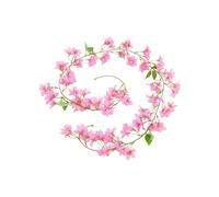 HUVZOR 2 Piezas Guirnalda Jazmín invierno artificial Decoracion, Guirnalda Jazmín invierno artificial Flores Falsas Enredadera para Decoración Boda Jardín Balcón Exterior Interior,230cm(Rosa oscuro)