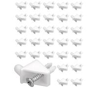 HUVZOR 30 soportes de suelo de 5 mm color blanco #101558 apto como pieza de repuesto para soportes de estante IKEA PAX, KOMPLEMENT Soporte de suelo blanco para la reparación de armarios