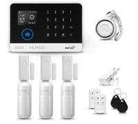 HUXGO® HXA003 Alarma casa con Sirena WiFi + gsm | Kit Alarma casa con 3X sensores PIR de Movimiento, 3X sensores de Puerta/Ventana | Tuya App.con Aviso a movil