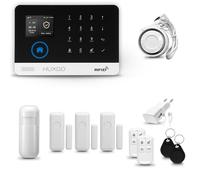 HUXGO® HXA003 Alarmas para casa hogar WiFi + gsm 4G con Sirena | Kit Alarma inalámbrico con 1x Sensor de Movimiento, 3X alarmas de Puerta/Ventana | Alarma Tuya Smart Life