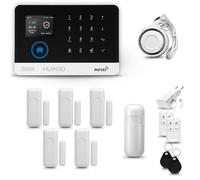 HUXGO® HXA003 Alarmas para casa hogar WiFi + gsm 4G con Sirena | Kit Alarma inalámbrico con 1x Sensor de Movimiento, 5X alarmas de Puerta/Ventana | Alarma Tuya Smart Life