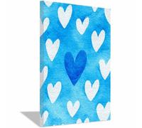 HUYEEI Arte Amor Corazón Grupo de Corazones Azules Cuadros Decoracion Pinturas, Murales Modernos Impresiones Para Dormitorio Salon Poster（azul y blanco-40x60cm Enmarcado